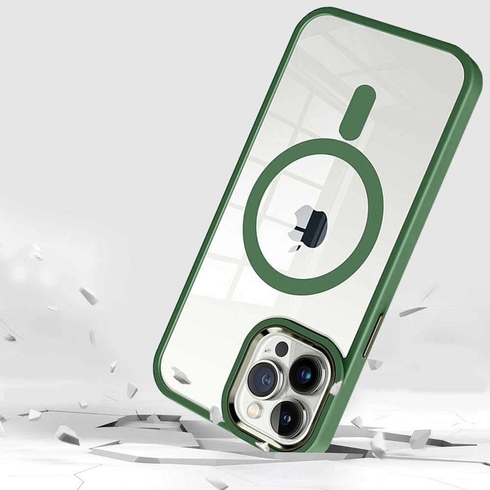 Foto 4 | Funda Tekku Clrcolor Para Iphone 15 Transp Verde Compatible Con Magsafe