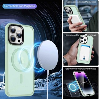 Foto 5 | Funda Tekku Matte Style Para Iphone 15 Pro Max Trans Verde Compatible Con Magsafe