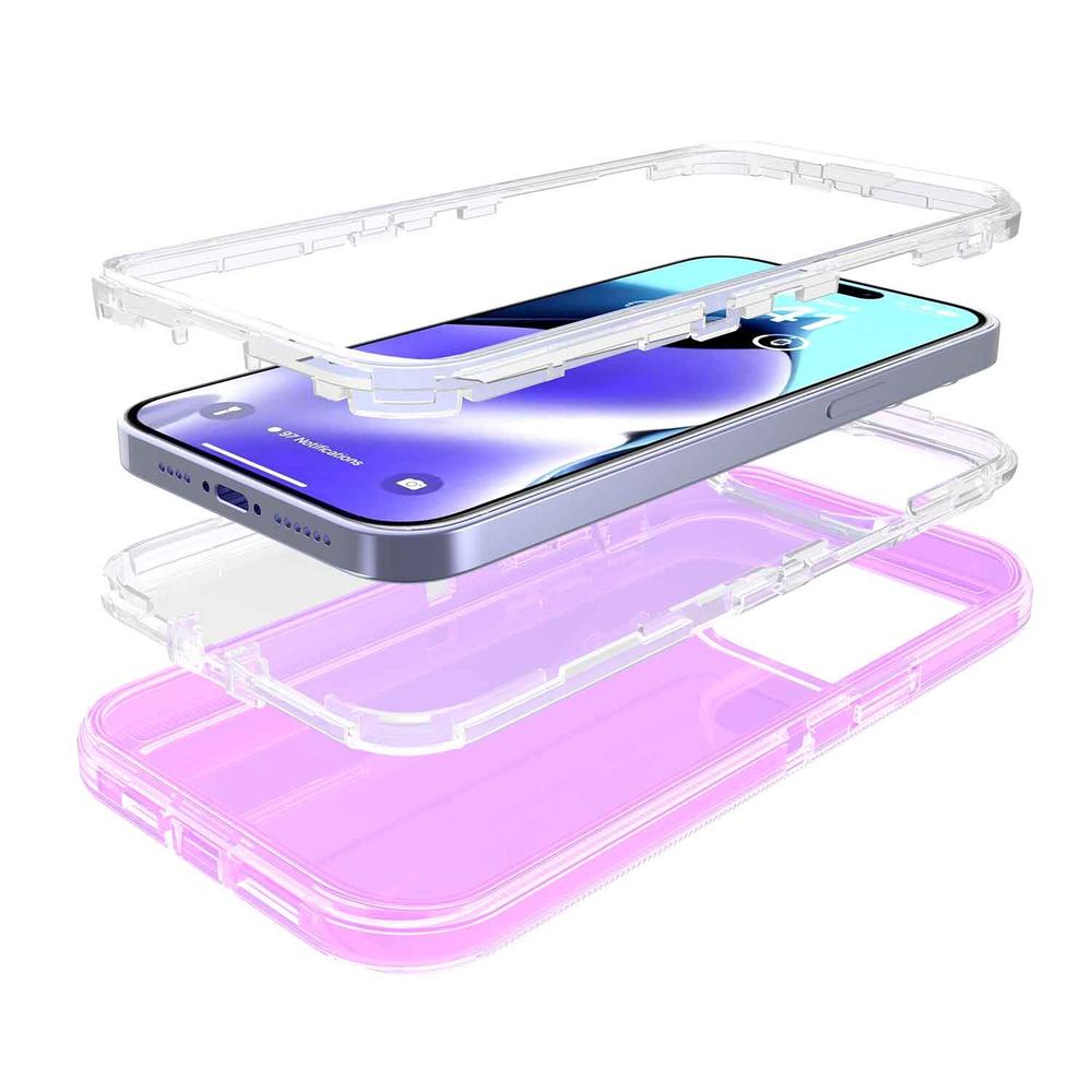 Foto 3 pulgar | Funda Tekku Protect 360 Para Iphone 15 Pro Max Violeta Translucida