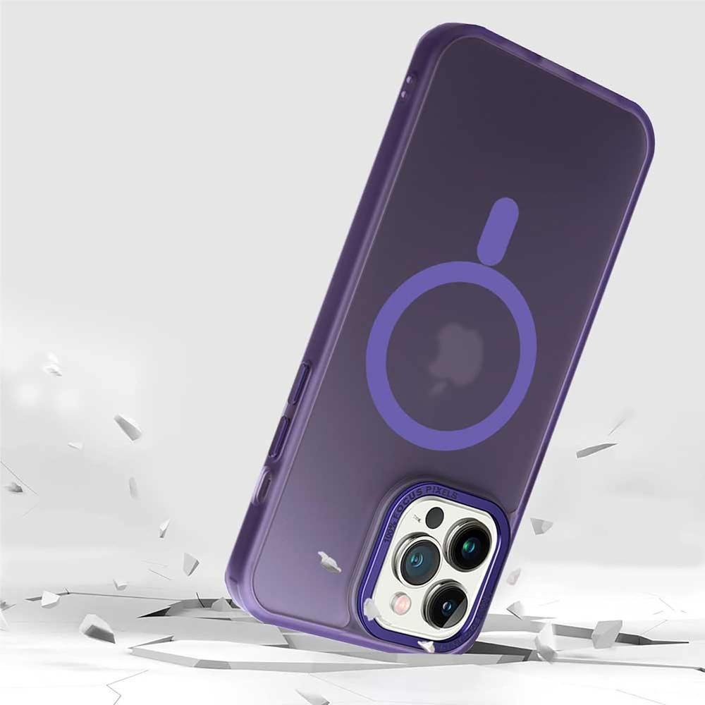 Foto 4 pulgar | Funda Tekku Matte Para Iphone 15 Trans Violeta Compatible Con Magsafe