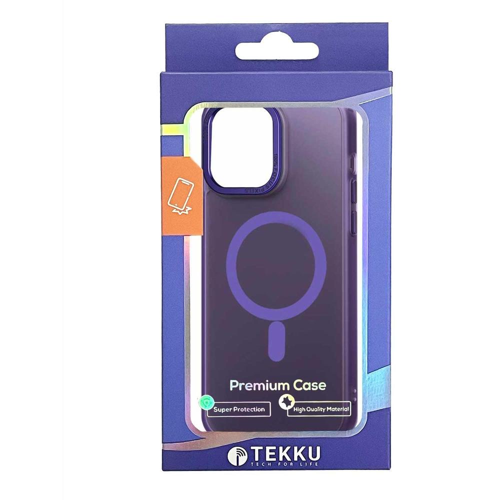 Foto 5 pulgar | Funda Tekku Matte Para Iphone 15 Trans Violeta Compatible Con Magsafe