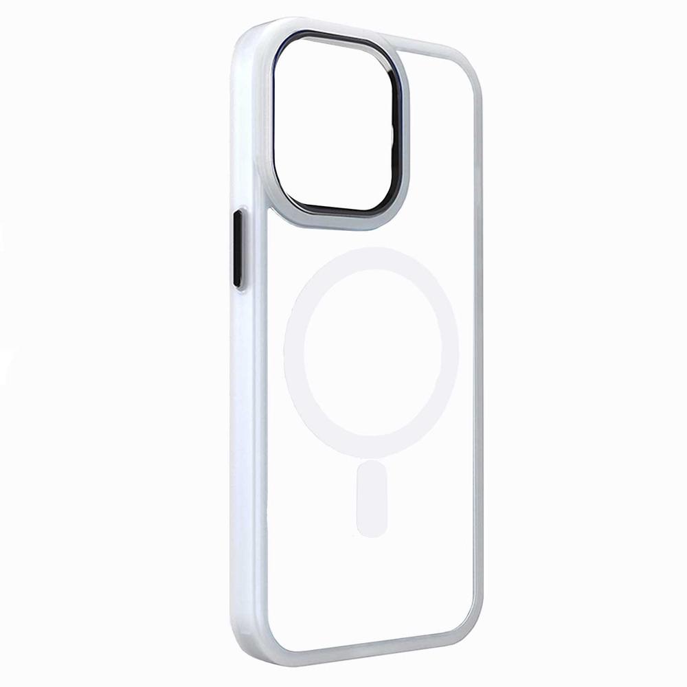 Foto 2 pulgar | Funda Tekku Clrcolor Para Iphone 15 Pro Transp Blanco Compatible Con Magsafe