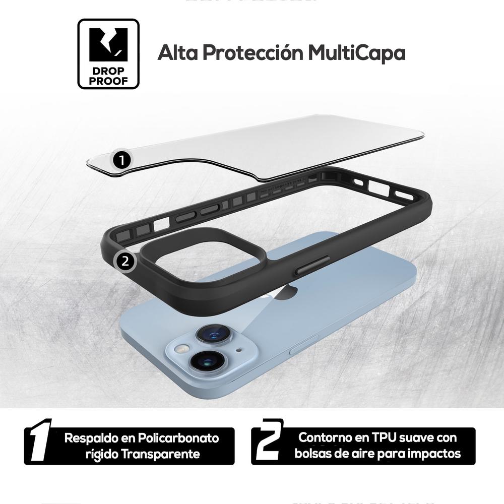Foto 6 | Funda Tekku Combat Para Iphone 15 Negra Transparente