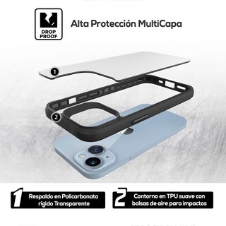 Foto 6 | Funda Tekku Combat Para Iphone 15 Negra Transparente