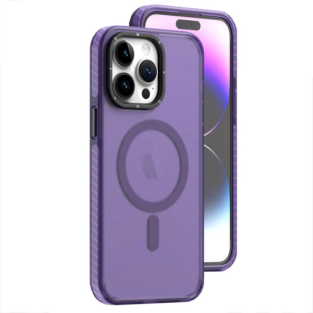 Foto 3 pulgar | Funda Tekku Matte Color Para Iphone 15 Trans Violeta Compatible Con Magsafe
