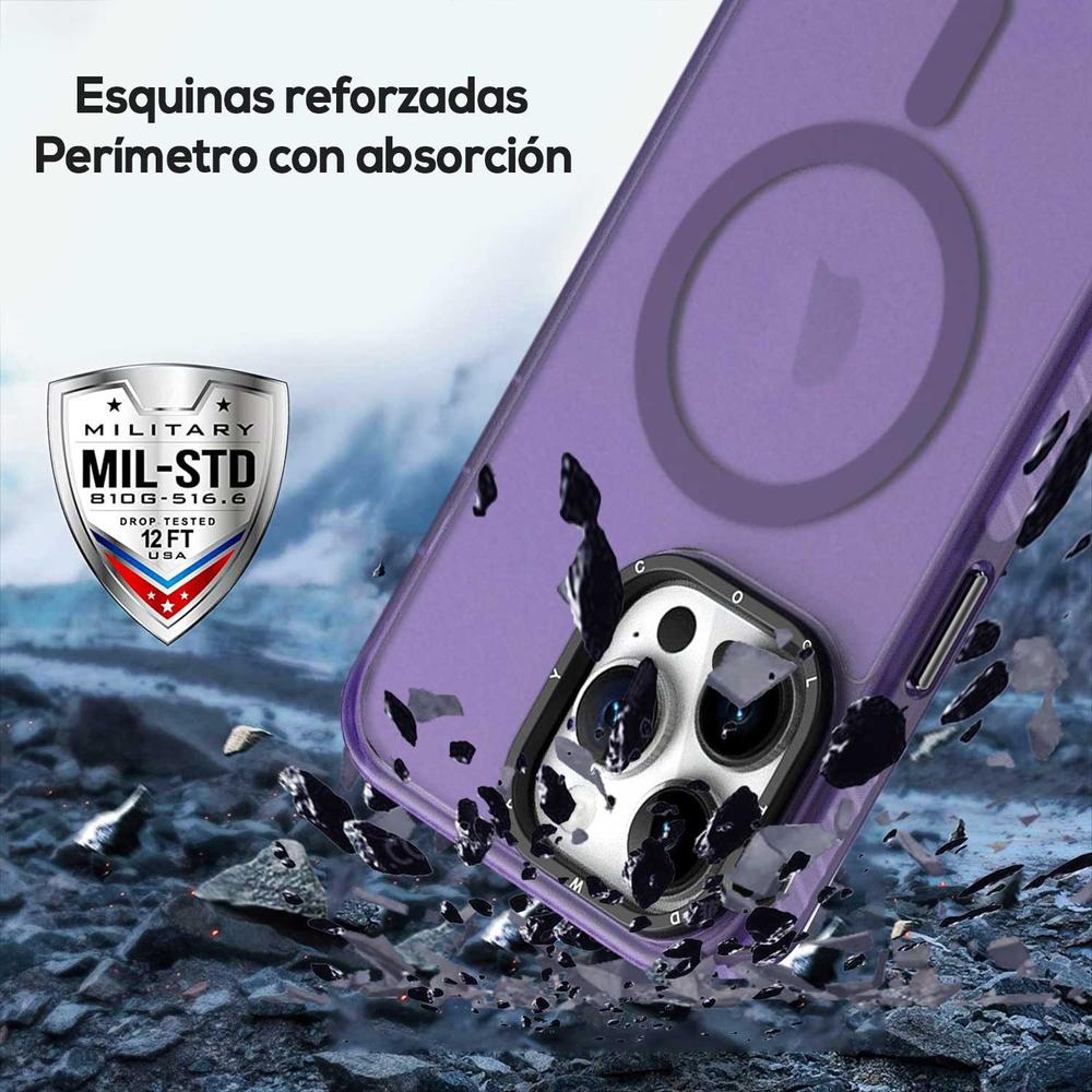 Foto 3 | Funda Tekku Matte Color Para Iphone 15 Trans Violeta Compatible Con Magsafe