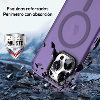 Foto 3 | Funda Tekku Matte Color Para Iphone 15 Trans Violeta Compatible Con Magsafe