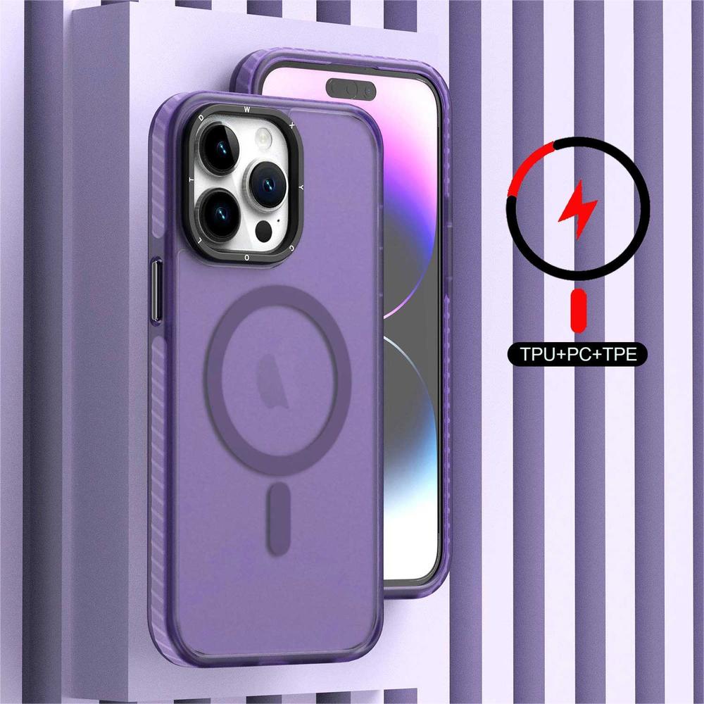 Foto 4 | Funda Tekku Matte Color Para Iphone 15 Trans Violeta Compatible Con Magsafe