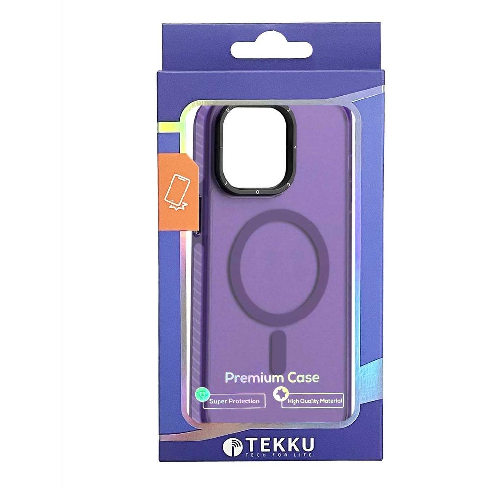 Foto 6 pulgar | Funda Tekku Matte Color Para Iphone 15 Trans Violeta Compatible Con Magsafe