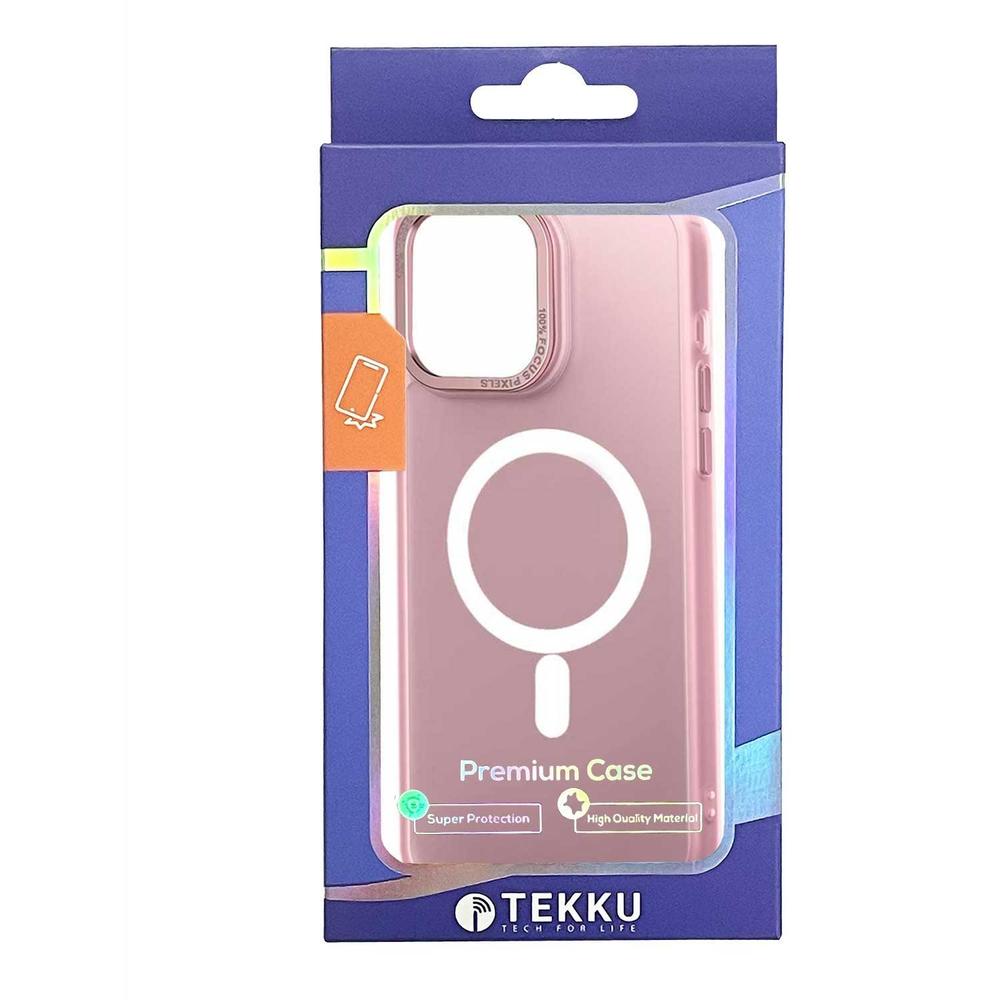Foto 5 pulgar | Funda Tekku Matte Para Iphone 15 Pro Max Trans Rosa Compatible Con Magsafe