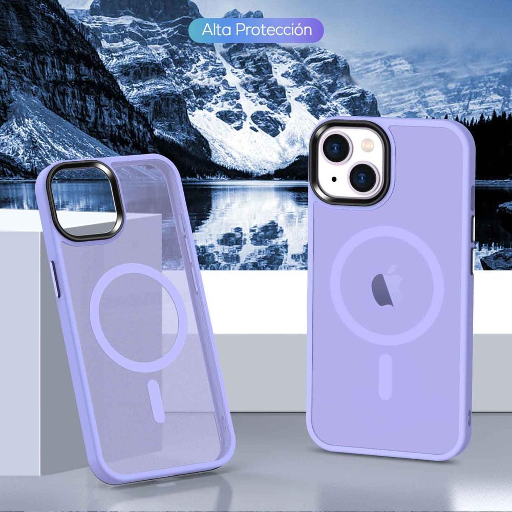 Foto 3 pulgar | Funda Tekku Matte Style Para Iphone 15 Plus Trans Violeta Compatible Con Magsafe