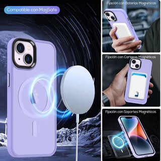 Foto 3 | Funda Tekku Matte Style Para Iphone 15 Plus Trans Violeta Compatible Con Magsafe