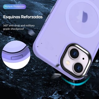 Foto 4 | Funda Tekku Matte Style Para Iphone 15 Plus Trans Violeta Compatible Con Magsafe