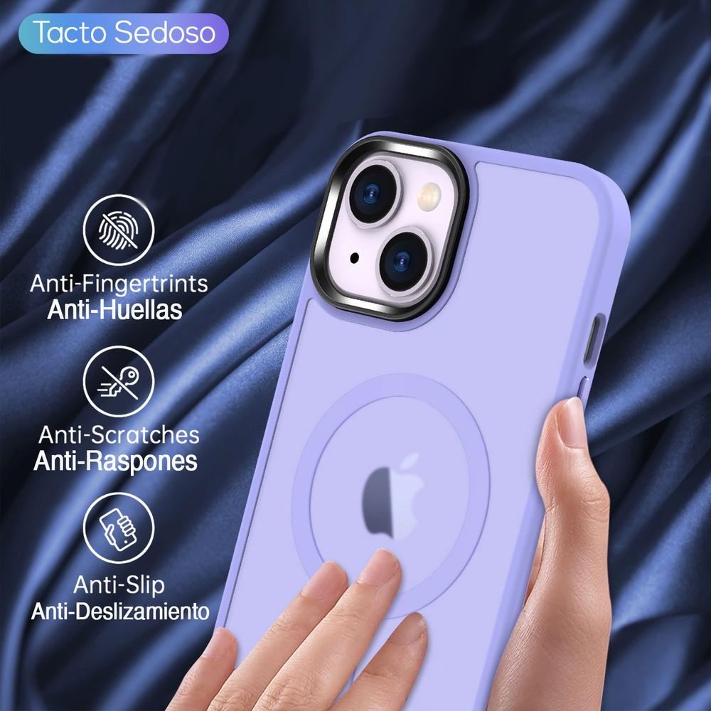 Foto 5 | Funda Tekku Matte Style Para Iphone 15 Plus Trans Violeta Compatible Con Magsafe