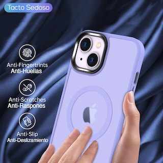 Foto 5 | Funda Tekku Matte Style Para Iphone 15 Plus Trans Violeta Compatible Con Magsafe