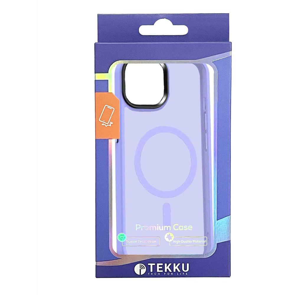 Foto 8 pulgar | Funda Tekku Matte Style Para Iphone 15 Plus Trans Violeta Compatible Con Magsafe