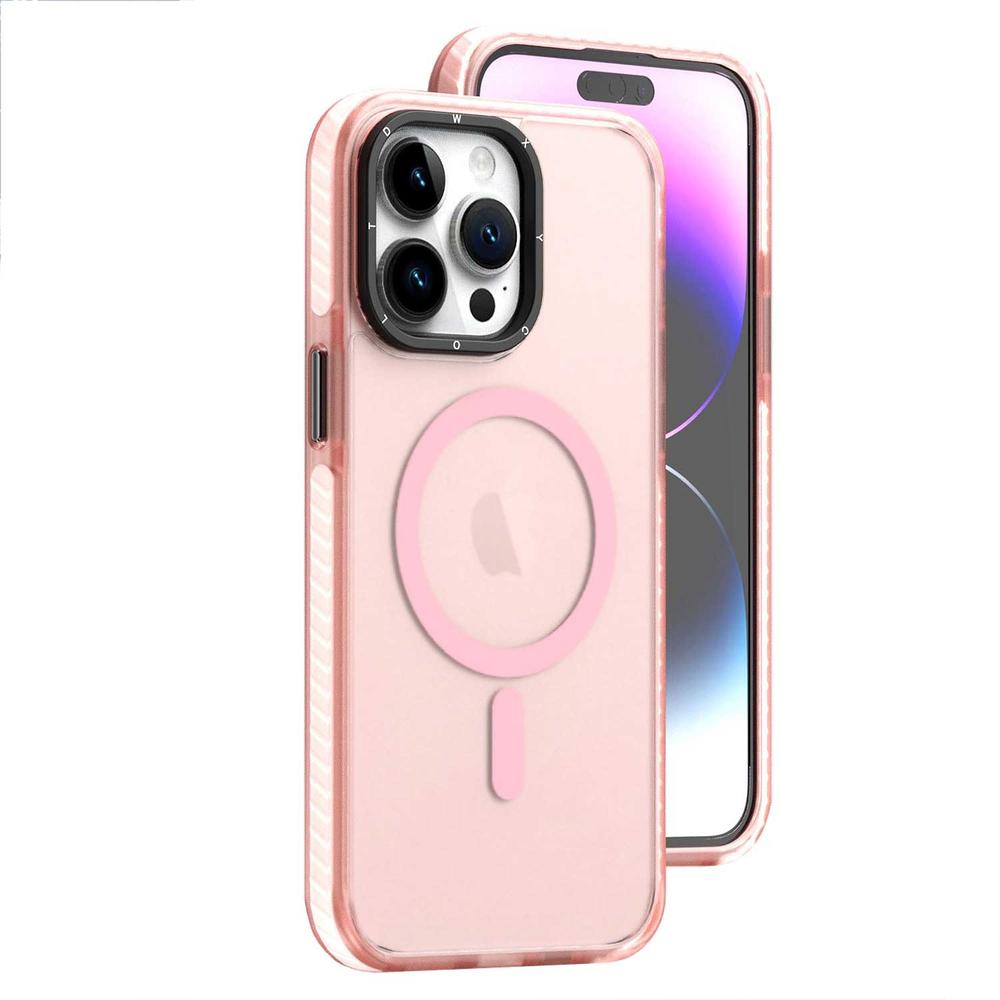 Foto 2 | Funda Tekku Matte Color Para Iphone 15 Pro Trans Rosa Compatible Con Magsafe