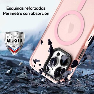 Foto 3 | Funda Tekku Matte Color Para Iphone 15 Pro Trans Rosa Compatible Con Magsafe