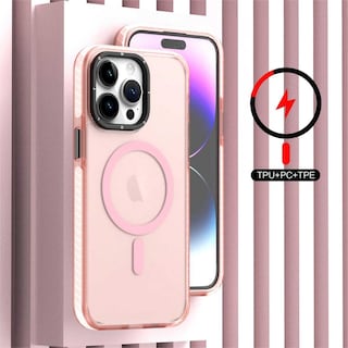 Foto 4 | Funda Tekku Matte Color Para Iphone 15 Pro Trans Rosa Compatible Con Magsafe