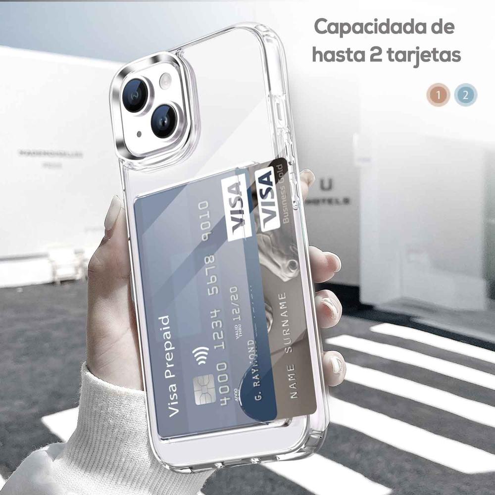 Foto 4 | Funda Tekku Porta Tarjetas Para Iphone 15 Transparente