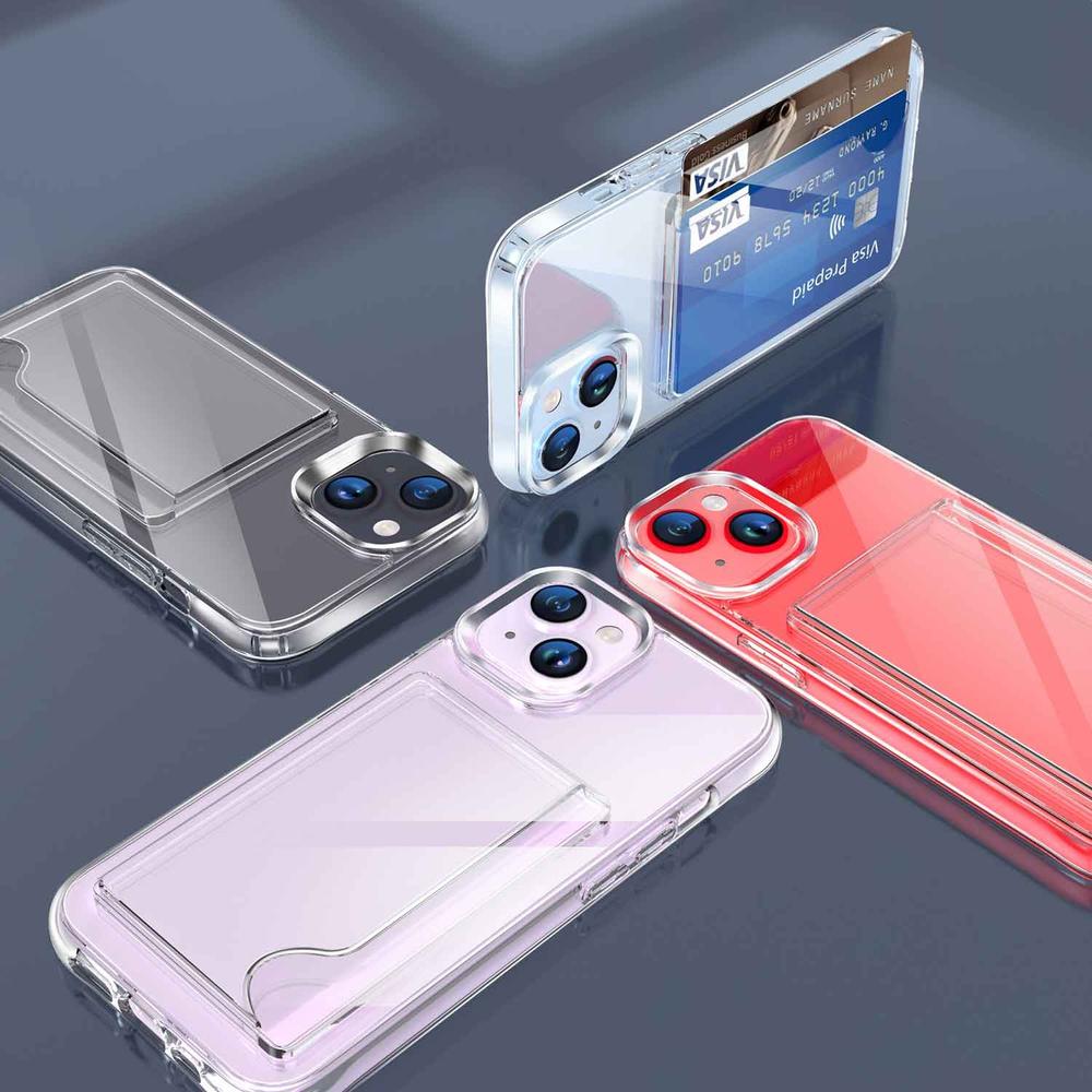 Foto 6 pulgar | Funda Tekku Porta Tarjetas Para Iphone 15 Transparente