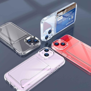 Foto 5 | Funda Tekku Porta Tarjetas Para Iphone 15 Transparente