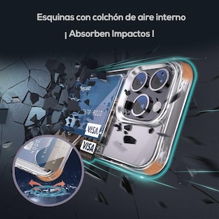 Foto 7 | Funda Tekku Porta Tarjetas Para Iphone 15 Pro Max Transparente