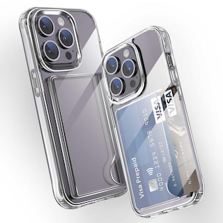 Foto 8 | Funda Tekku Porta Tarjetas Para Iphone 15 Pro Max Transparente