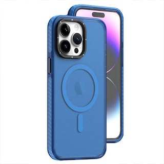 Foto 2 | Funda Tekku Matte Color Para Iphone 15 Plus Trans Azul Compatible Con Magsafe