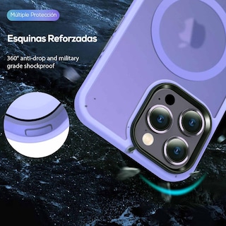 Foto 3 | Funda Tekku Matte Style Para Iphone 15 Pro Max Trans Violeta Compatible Con Magsafe