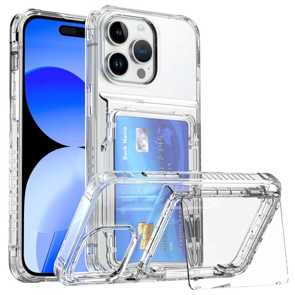 Foto 4 pulgar | Funda Tekku Tpu Tarjetero Para Iphone 15 Pro Transparente