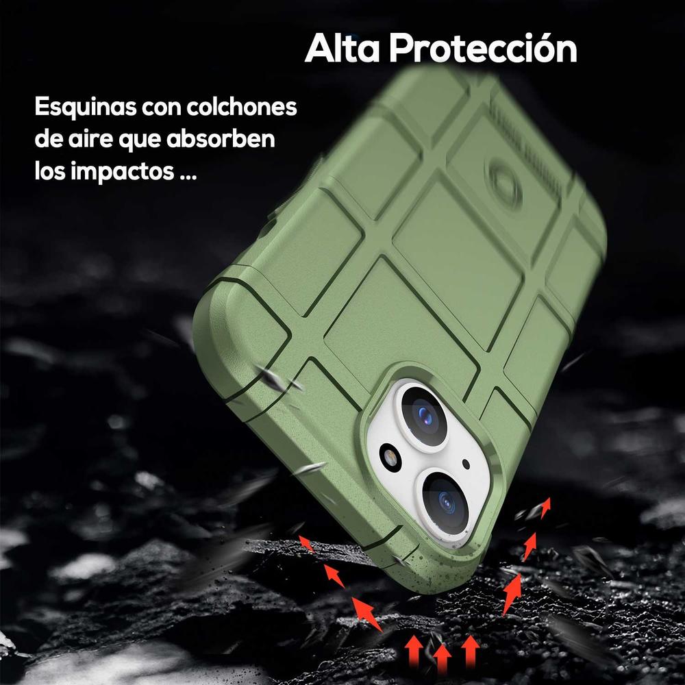 Foto 6 pulgar | Funda Tekku Rugged Shield Para Iphone 15 Verde
