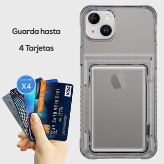 Foto 3 | Funda Tekku Tpu Tarjetero Para Iphone 15 Plus Humo