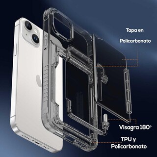 Foto 5 | Funda Tekku Tpu Tarjetero Para Iphone 15 Plus Humo