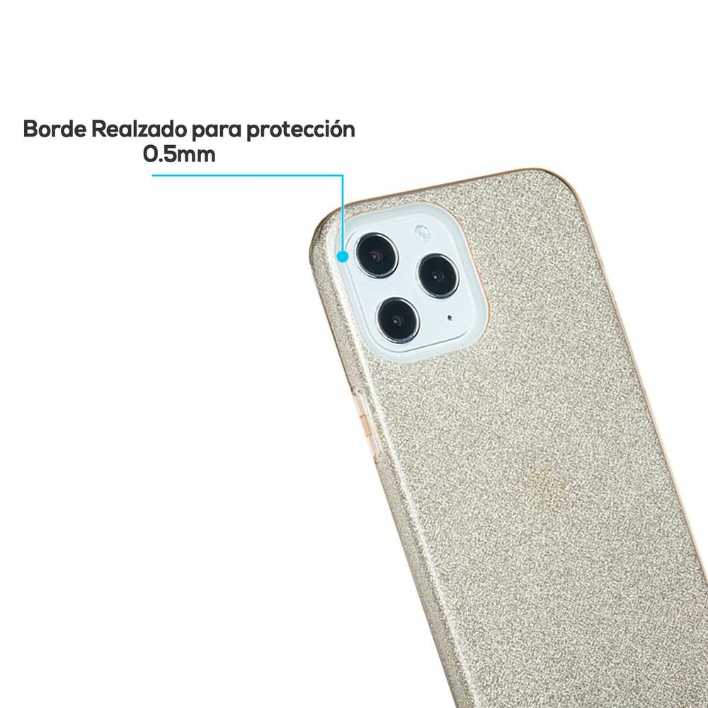 Foto 4 | Funda Tekku Tpu Doble Capa Brillos Para Iphone 15 Pro Max Oro Glitter