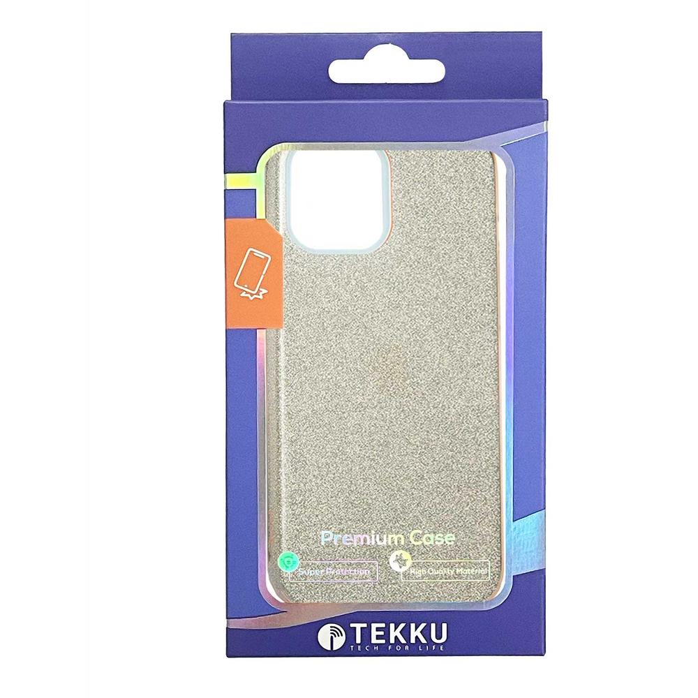 Foto 7 pulgar | Funda Tekku Tpu Doble Capa Brillos Para Iphone 15 Pro Max Oro Glitter