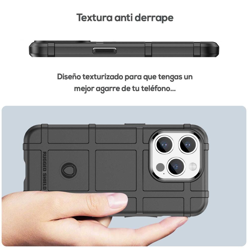 Foto 7 pulgar | Funda Tekku Rugged Shield Para Iphone 15 Pro Negra