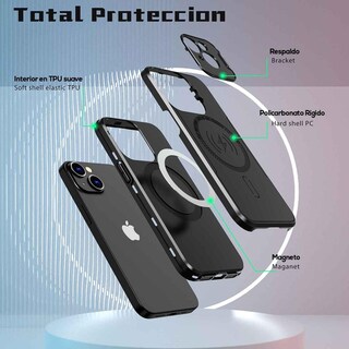 Foto 2 | Funda Tekku Armor Soporte Para Iphone 15 Negra Compatible Con Magsafe