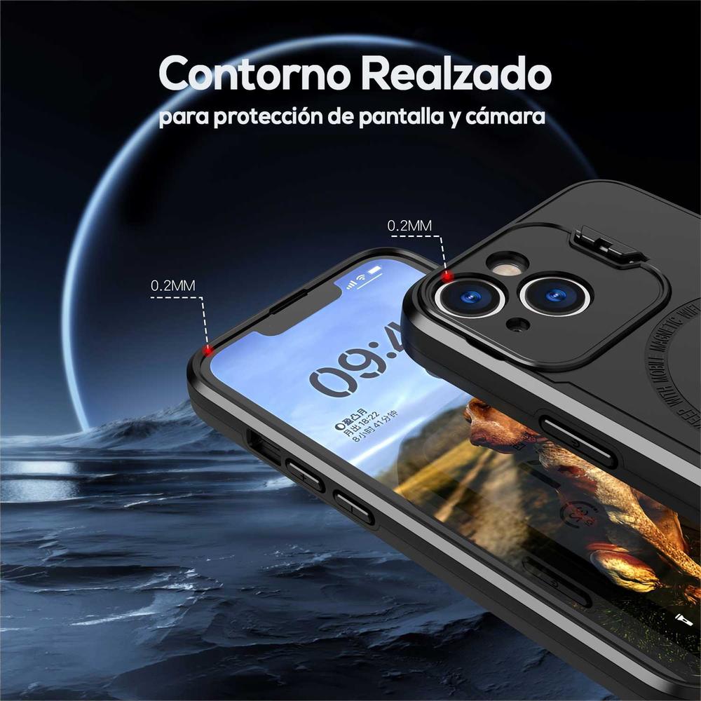 Foto 4 | Funda Tekku Armor Soporte Para Iphone 15 Negra Compatible Con Magsafe