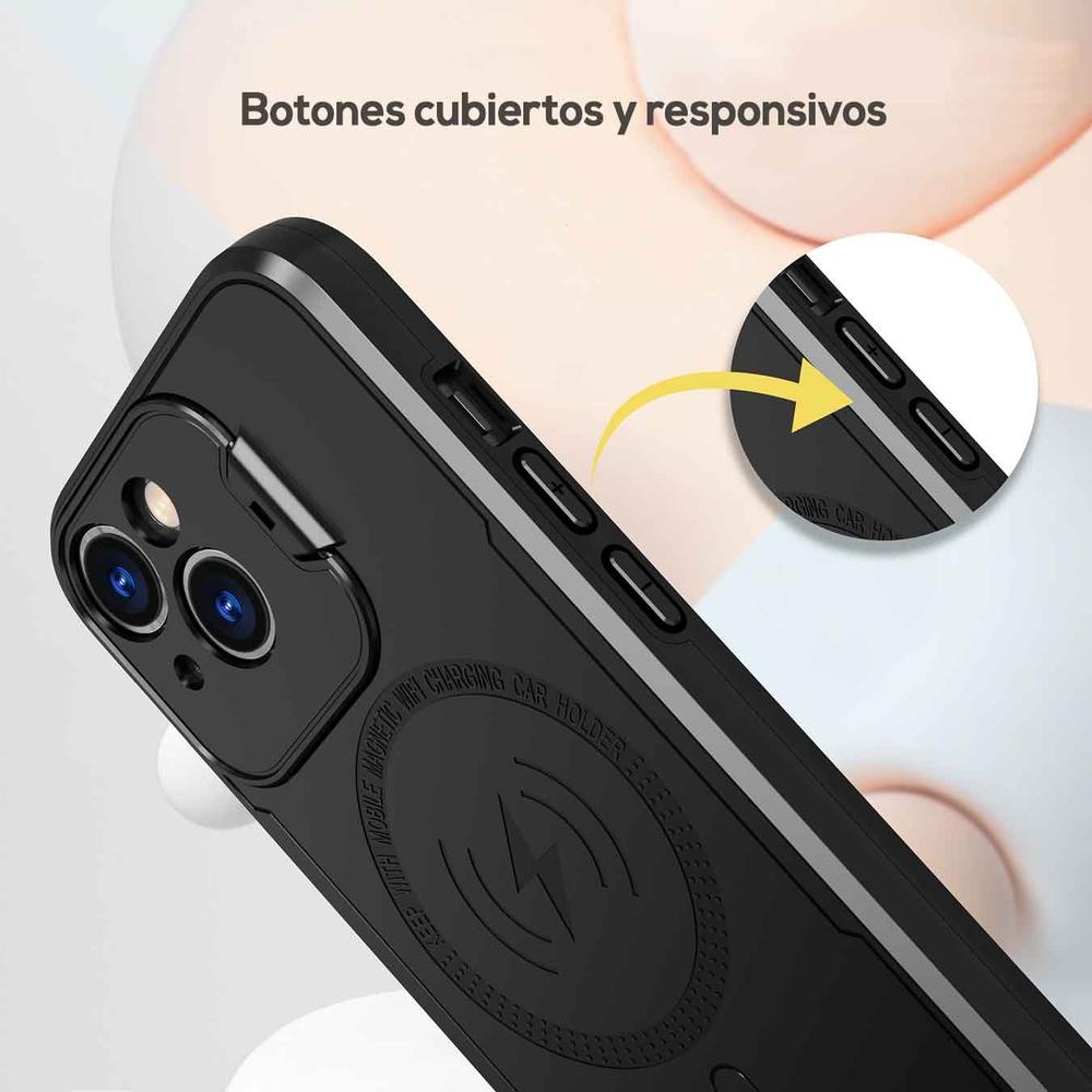 Foto 6 | Funda Tekku Armor Soporte Para Iphone 15 Negra Compatible Con Magsafe