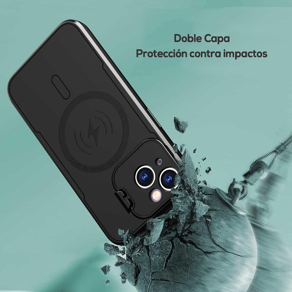 Foto 7 | Funda Tekku Armor Soporte Para Iphone 15 Negra Compatible Con Magsafe