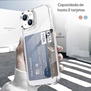 Foto 4 | Funda Tekku Porta Tarjetas Para Iphone 15 Plus Transparente