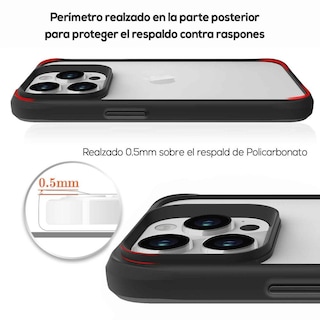 Foto 8 | Funda Tekku Combat Para Iphone 15 Pro Max Negra Transparente