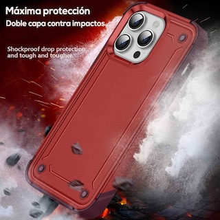 Foto 6 | Funda Tekku Tough Cover Para Iphone 15 Pro Max Roja