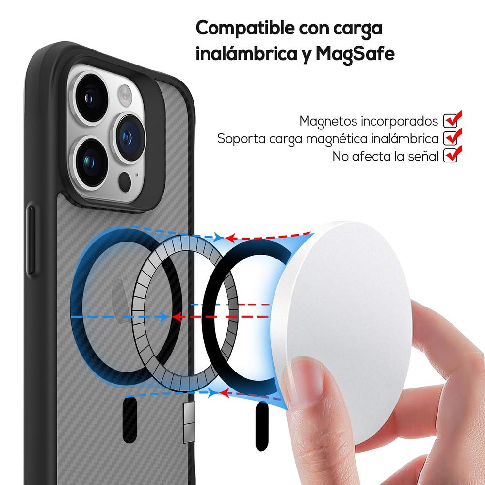 Foto 5 | Funda Tekku Combat Carbon Para Iphone 15 Pro Max Negra Compatible Con Magsafe
