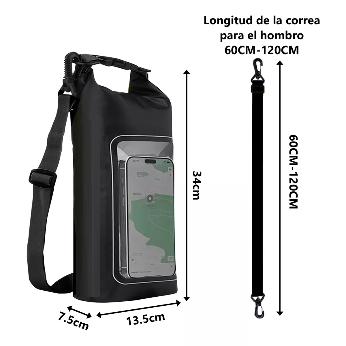 Foto 3 pulgar | Bolsa Impermeable De Playa Para Móvil Eo Safe Imports Esi-13871 Negro