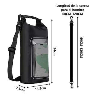 Foto 2 | Bolsa Impermeable De Playa Para Móvil Eo Safe Imports Esi-13871 Negro