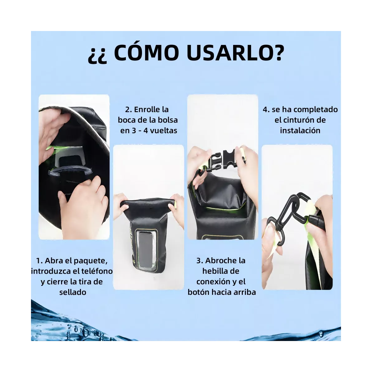 Foto 5 pulgar | Bolsa Impermeable De Playa Para Móvil Eo Safe Imports Esi-13871 Negro