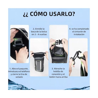 Foto 4 | Bolsa Impermeable De Playa Para Móvil Eo Safe Imports Esi-13871 Negro