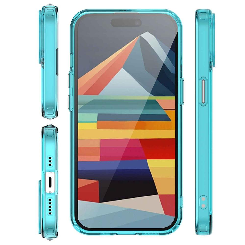 Foto 5 pulgar | Funda Tekku Tpu Rugged Para Iphone 15 Azul Translucido